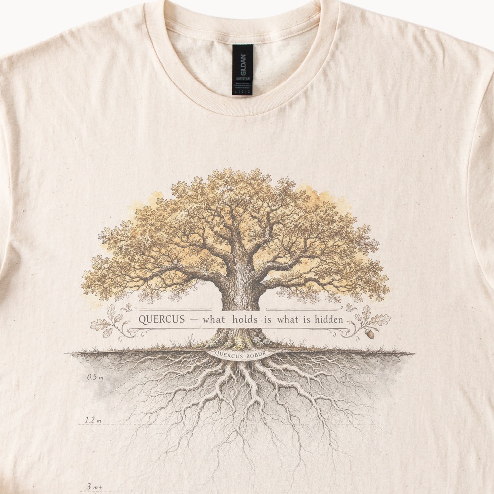 What Holds Is What Is Hidden Oak Tree Roots Tee